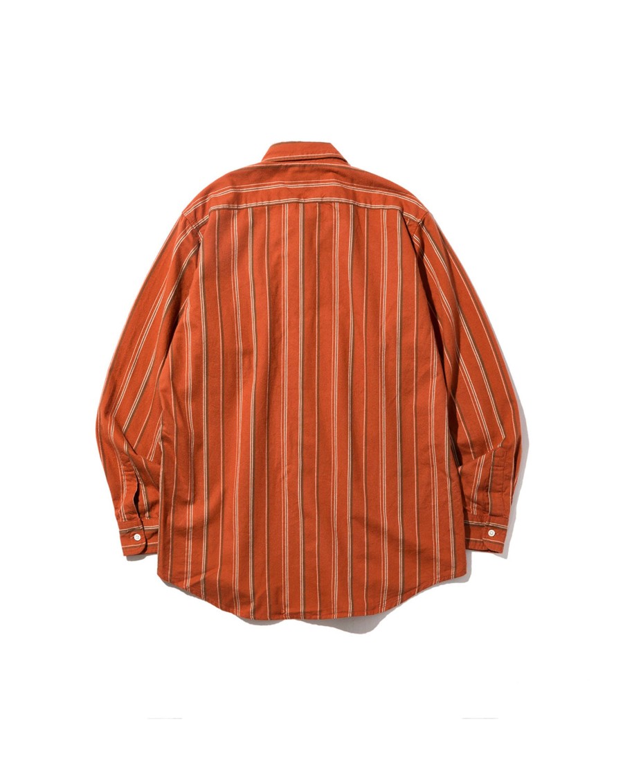 Men Battenwear Shirts | Bd Scout Shirt Brown Stripe