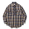 Men Battenwear Shirts | Lumberjack Pullover Navy Plaid