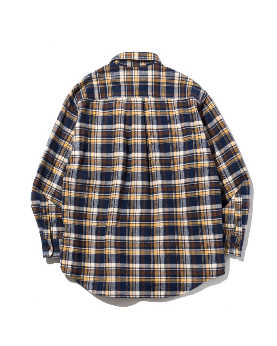 Men Battenwear Shirts | Lumberjack Pullover Navy Plaid