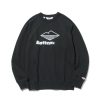 Men Battenwear Fleece | Team Reach-Up Sweatshirt Black