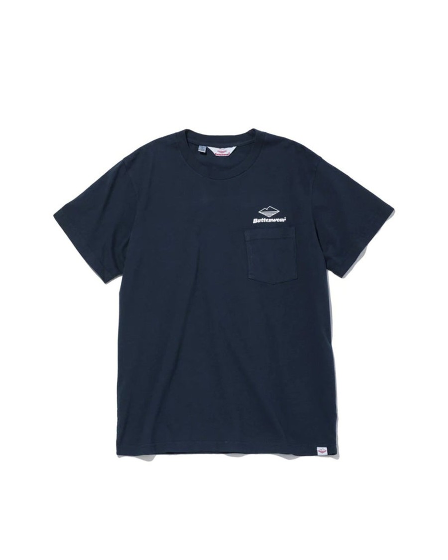 Men Battenwear Tees | Team S/S Pocket Tee Navy