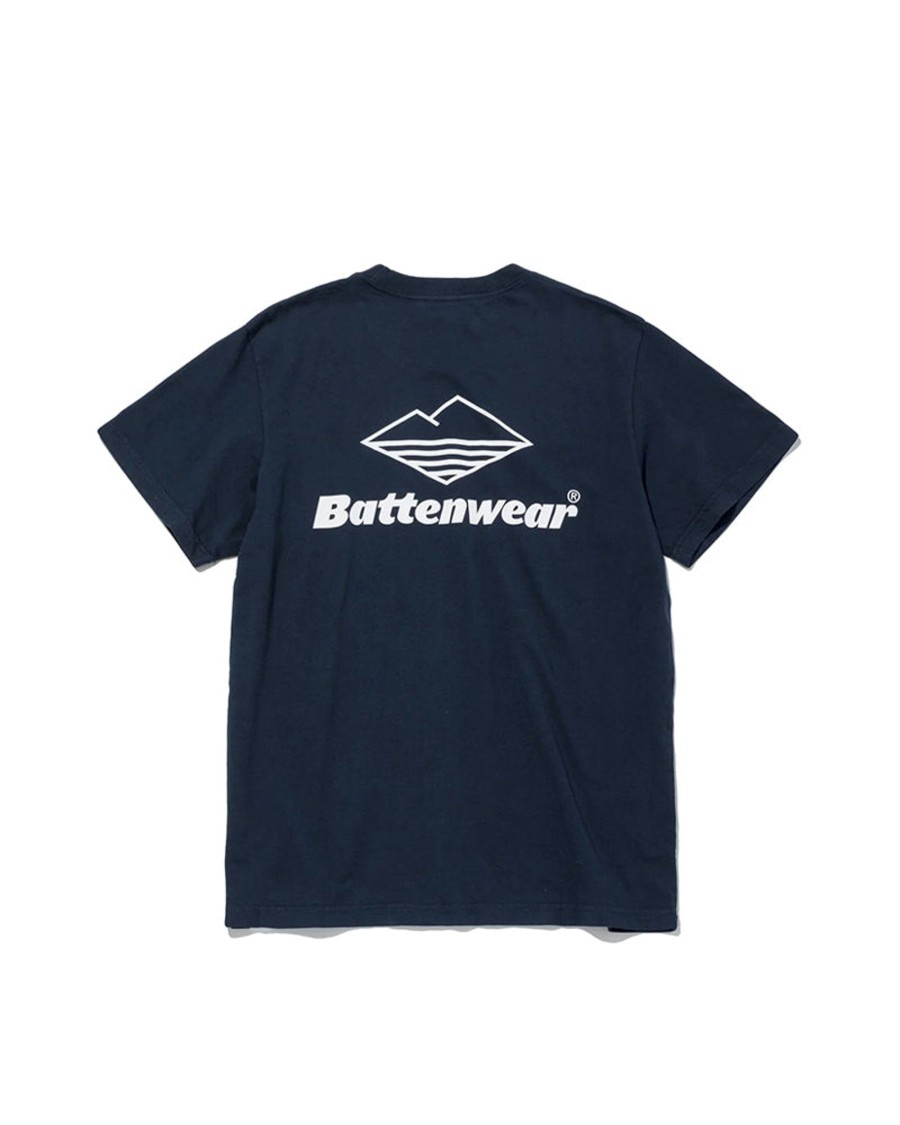 Men Battenwear Tees | Team S/S Pocket Tee Navy