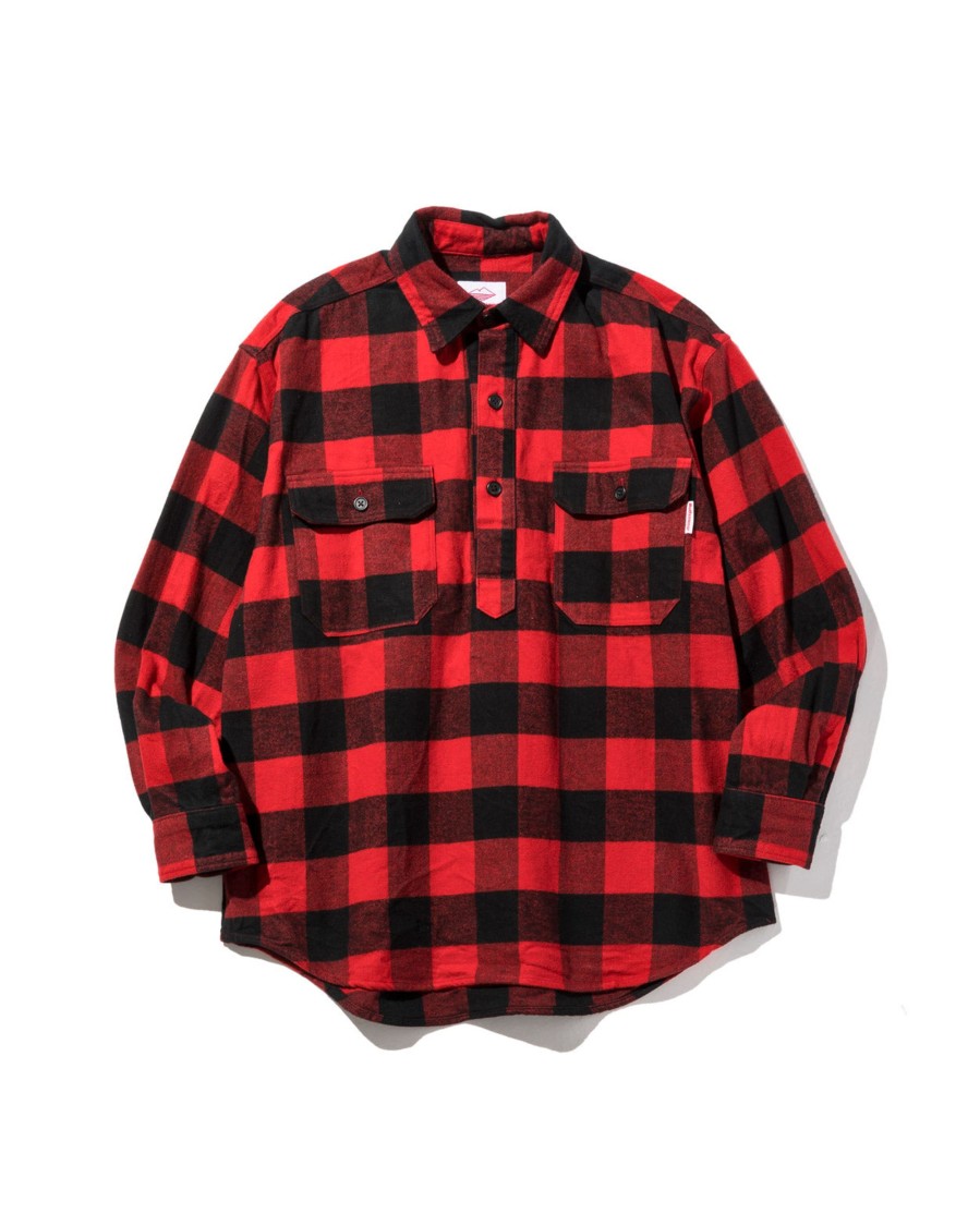 Men Battenwear Shirts | Lumberjack Pullover Red X Black