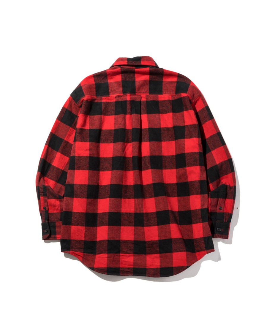 Men Battenwear Shirts | Lumberjack Pullover Red X Black