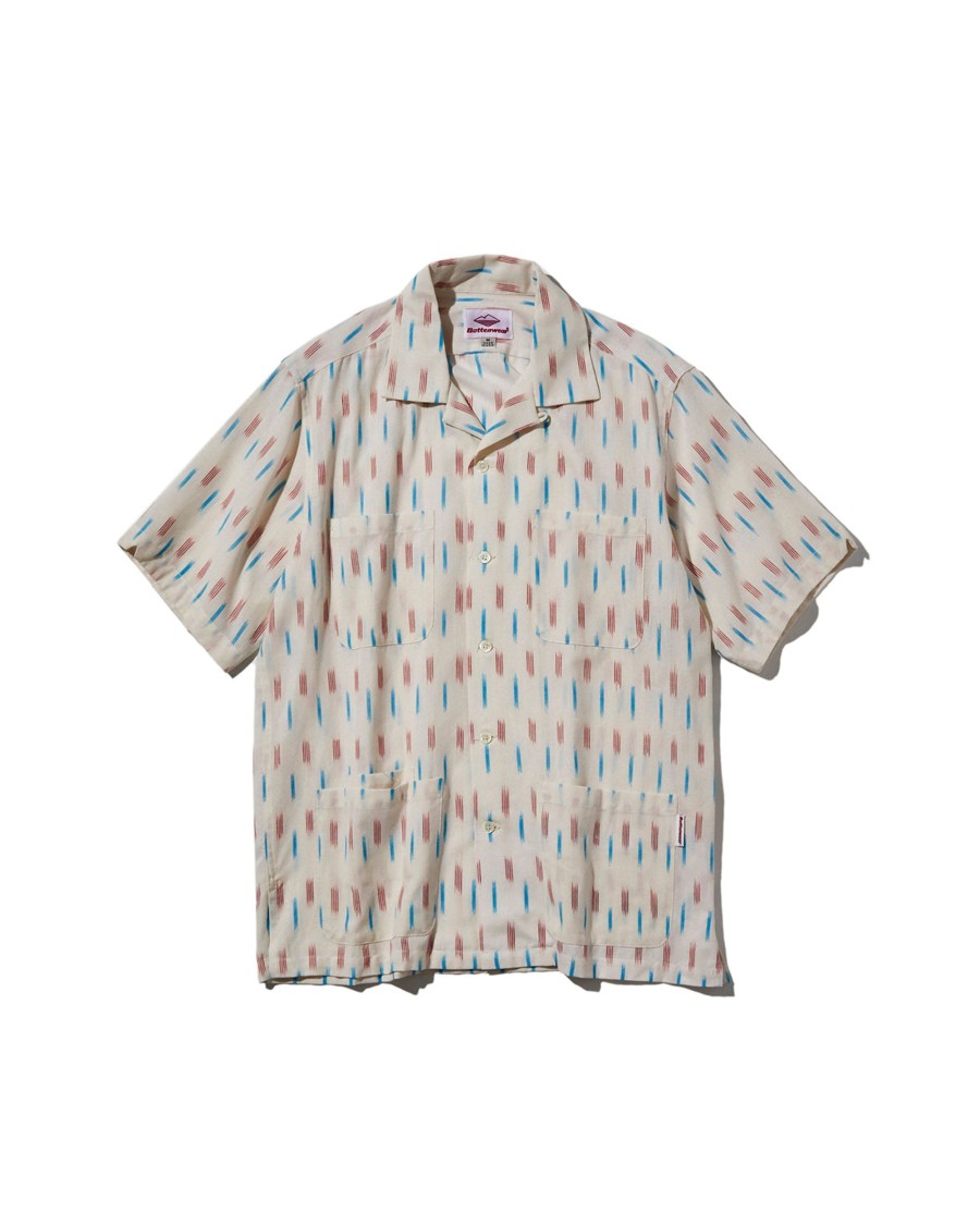 Men Battenwear Shirts | Five Pocket Island Shirt Bone Ikat