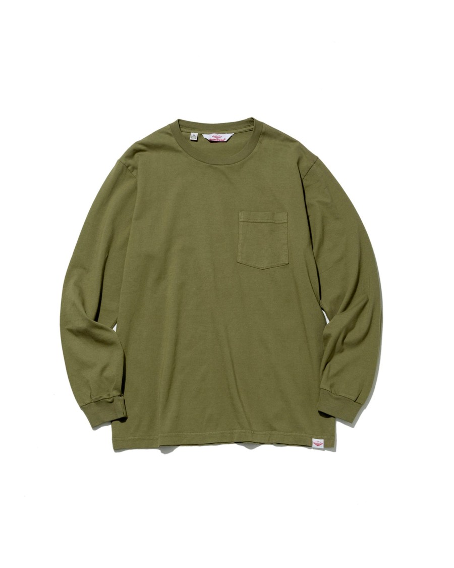 Men Battenwear Tees | L/S Pocket Tee Olive