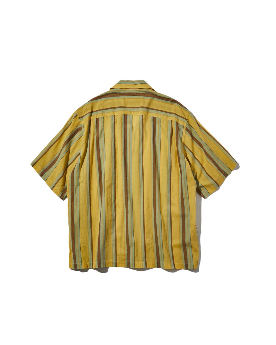 Men Battenwear Shirts | Topanga Pullover Yellow Stripe