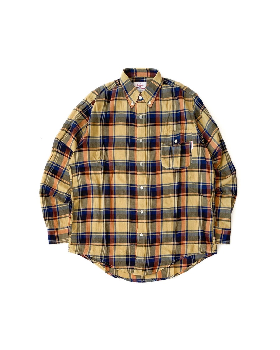 Men Battenwear Shirts | Bd Scout Shirt Yellow Plaid