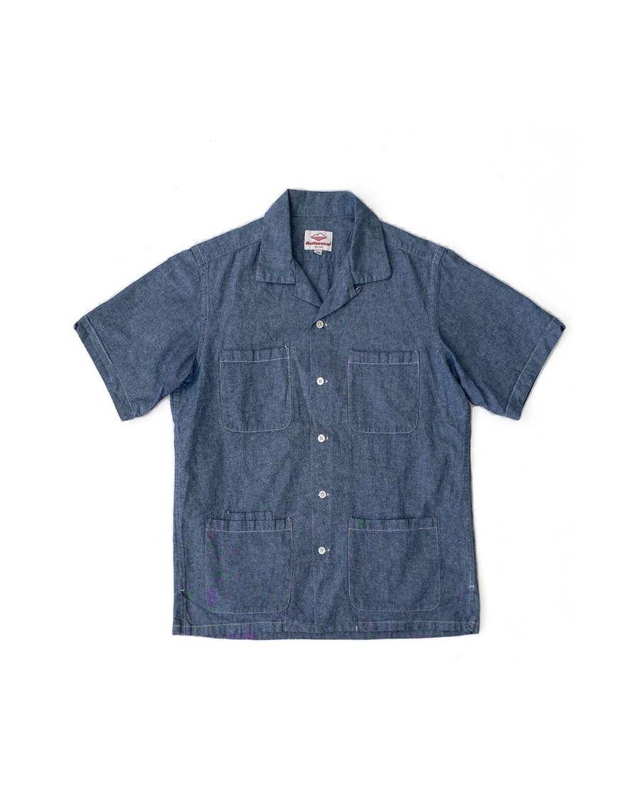 Men Battenwear Shirts | Five Pocket Island Shirt Chambray Blue