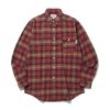 Men Battenwear Shirts | Bd Scout Shirt Red Brown Plaid