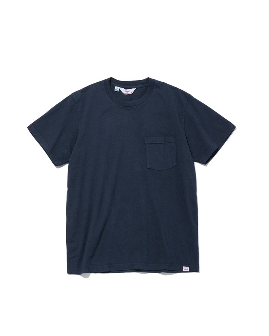 Men Battenwear Tees | S/S Pocket Tee Navy