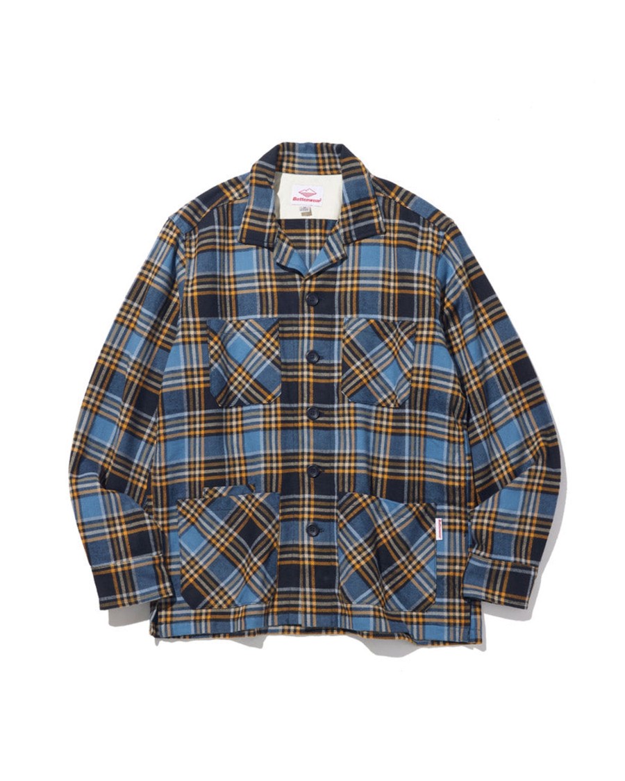 Men Battenwear Shirts | Five Pocket Canyon Shirt Blue Jay Plaid