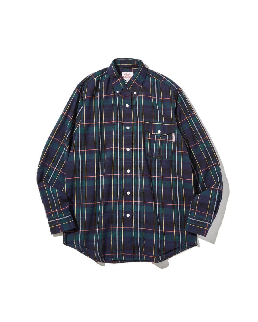 Men Battenwear Shirts | Bd Scout Shirt Navy Plaid