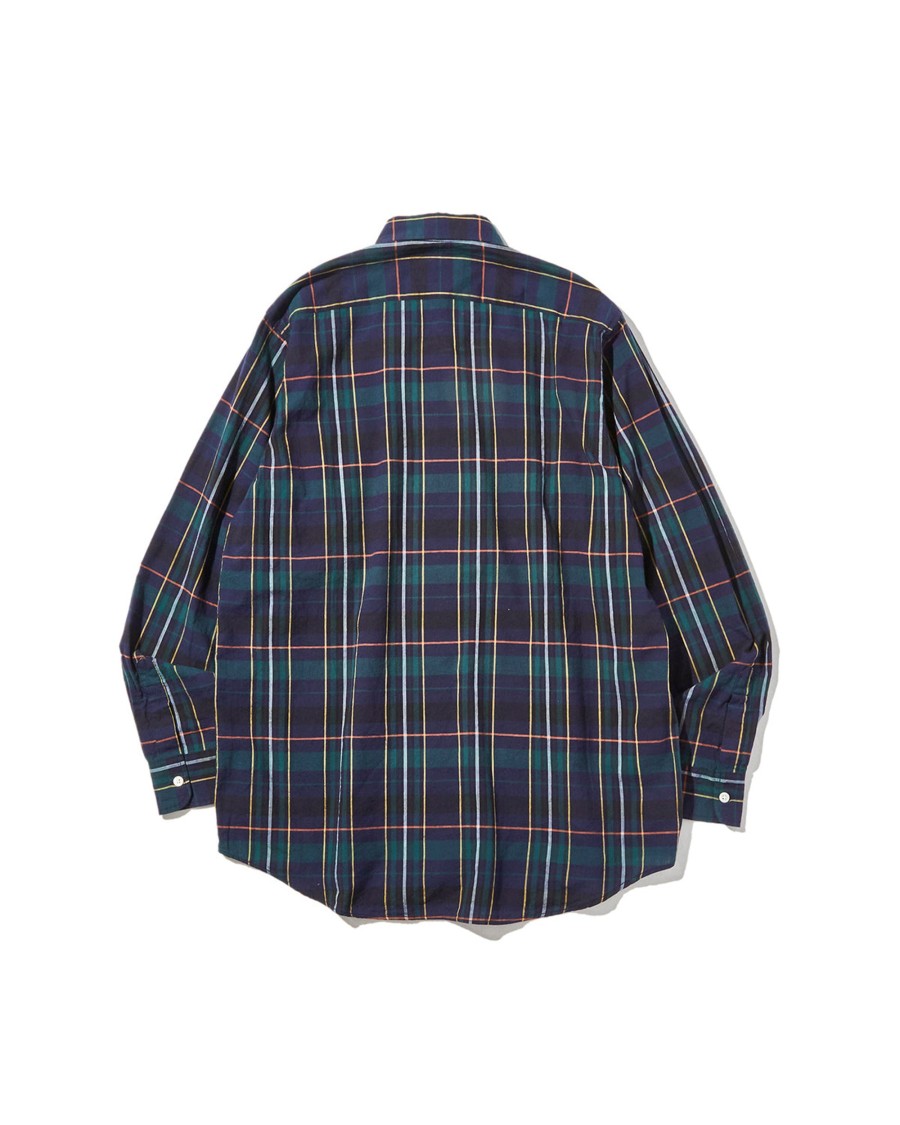 Men Battenwear Shirts | Bd Scout Shirt Navy Plaid