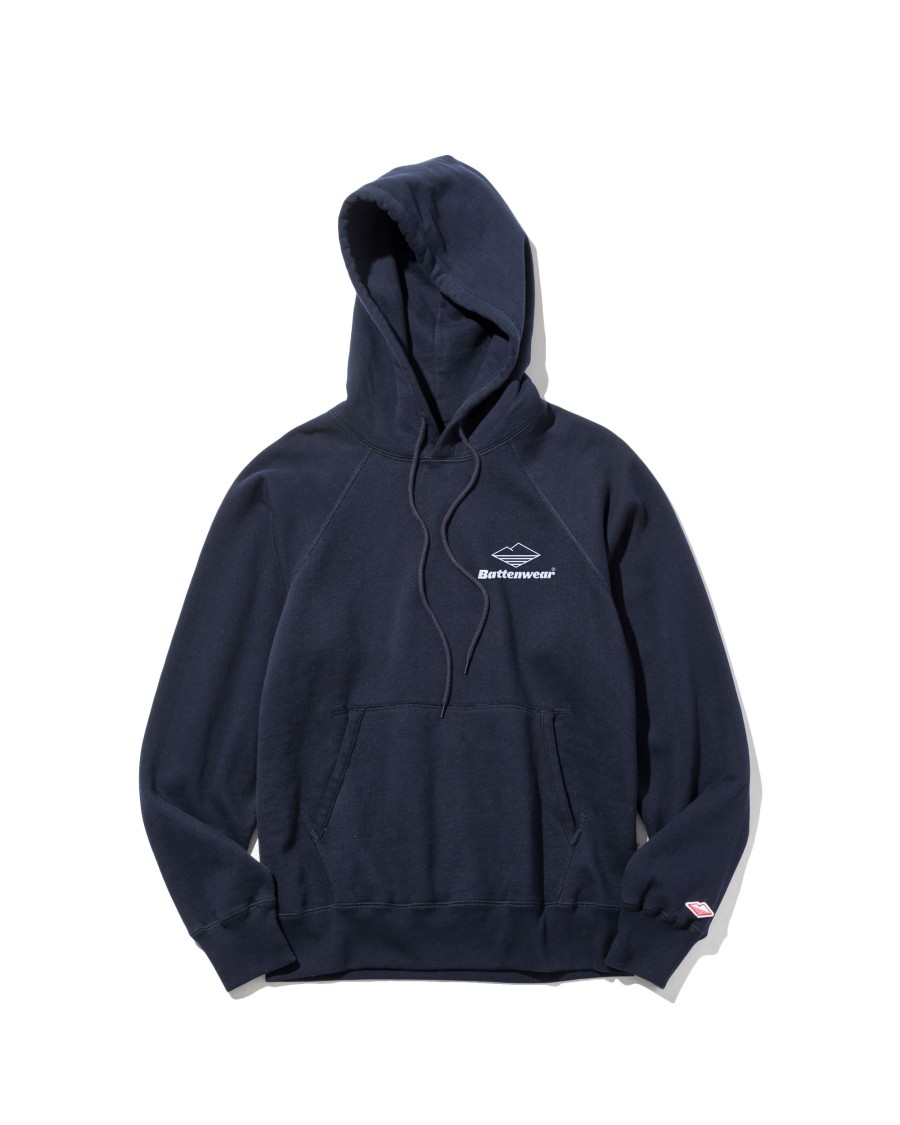 Men Battenwear Fleece | Team Reach-Up Hoody (Print B) Midnight Navy