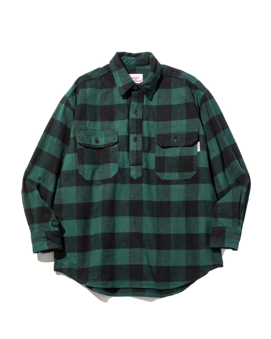 Men Battenwear Shirts | Lumberjack Pullover Green X Black