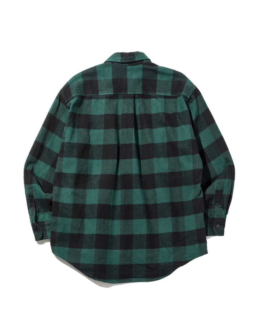 Men Battenwear Shirts | Lumberjack Pullover Green X Black