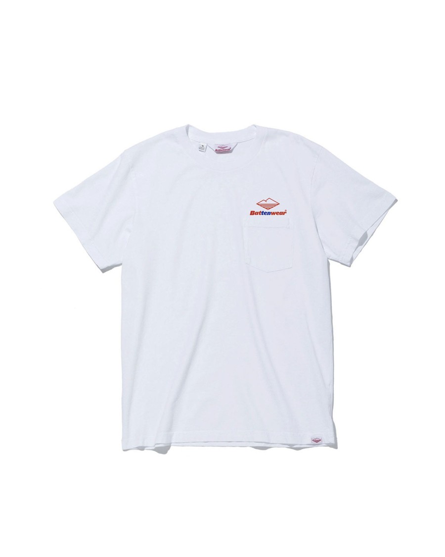 Men Battenwear Tees | 10Th Anniversary S/S Pocket Tee/White