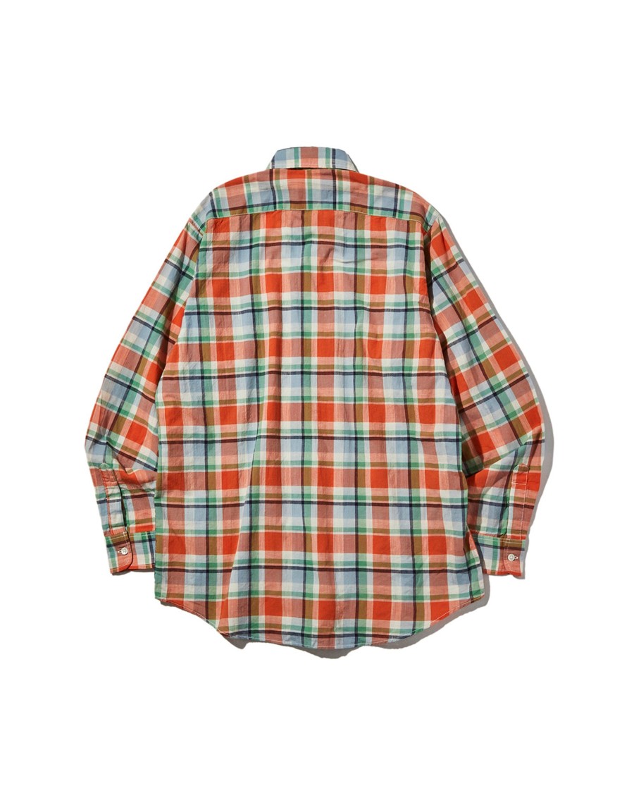 Men Battenwear Shirts | Bd Scout Shirt Salmon Plaid