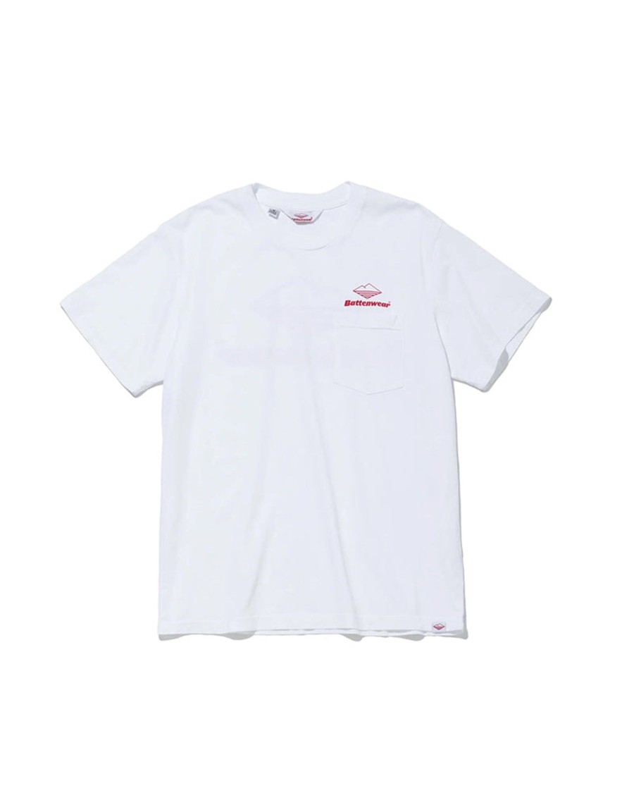 Men Battenwear Tees | Team S/S Pocket Tee White