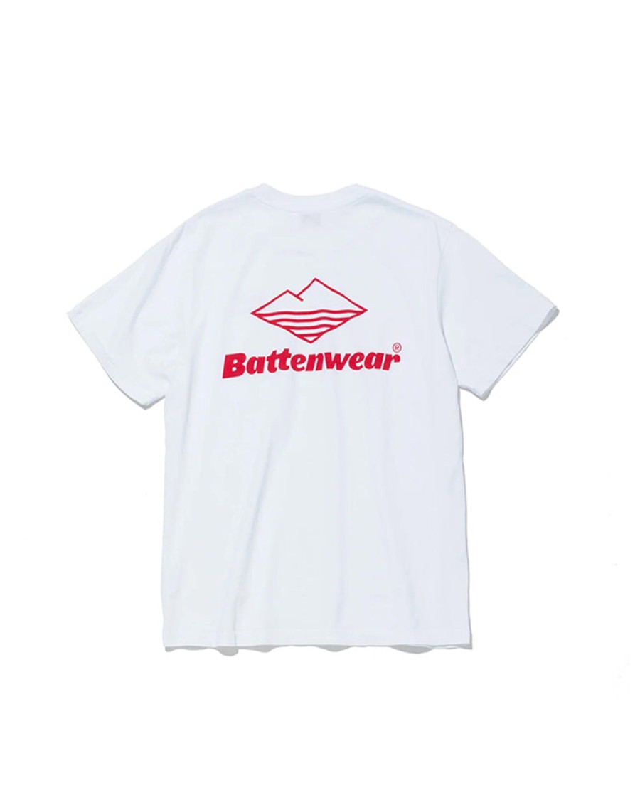 Men Battenwear Tees | Team S/S Pocket Tee White