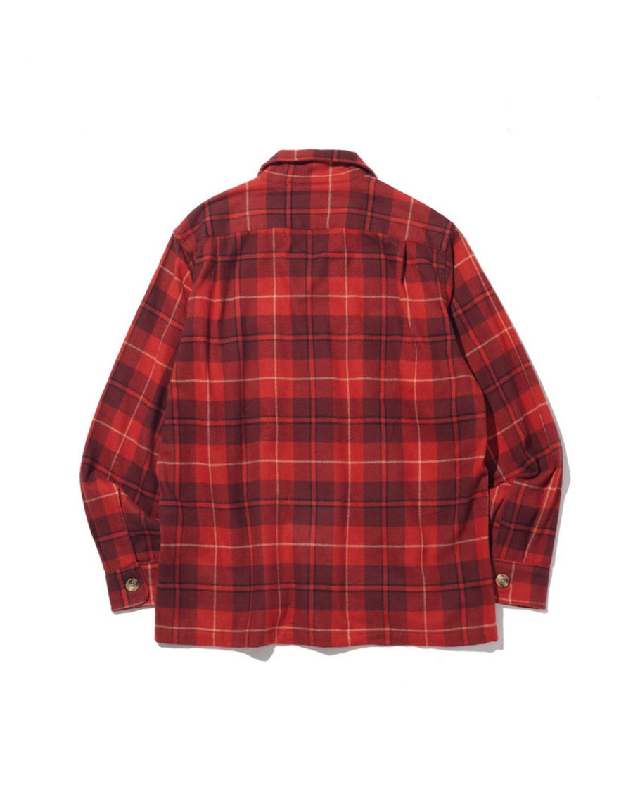 Men Battenwear Shirts | Five Pocket Canyon Shirt Brick Plaid