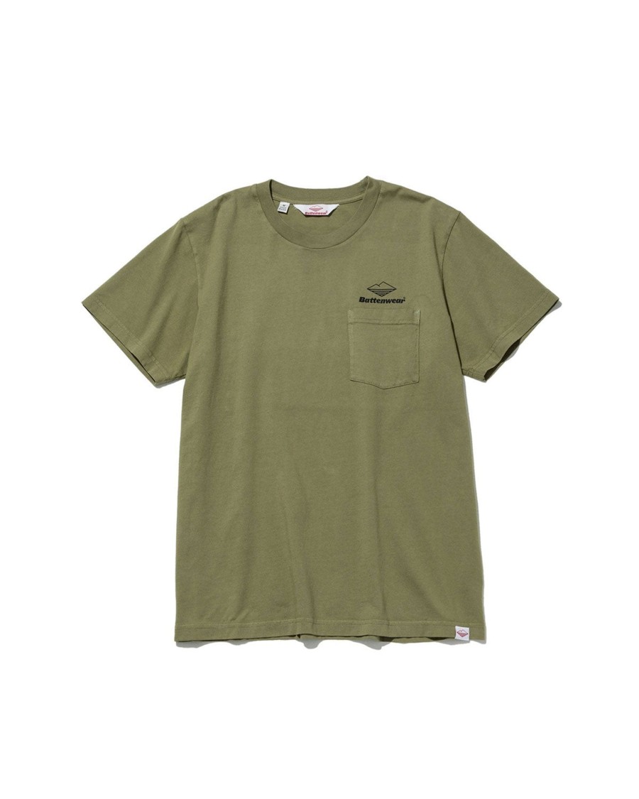 Men Battenwear Tees | Team S/S Pocket Tee Olive