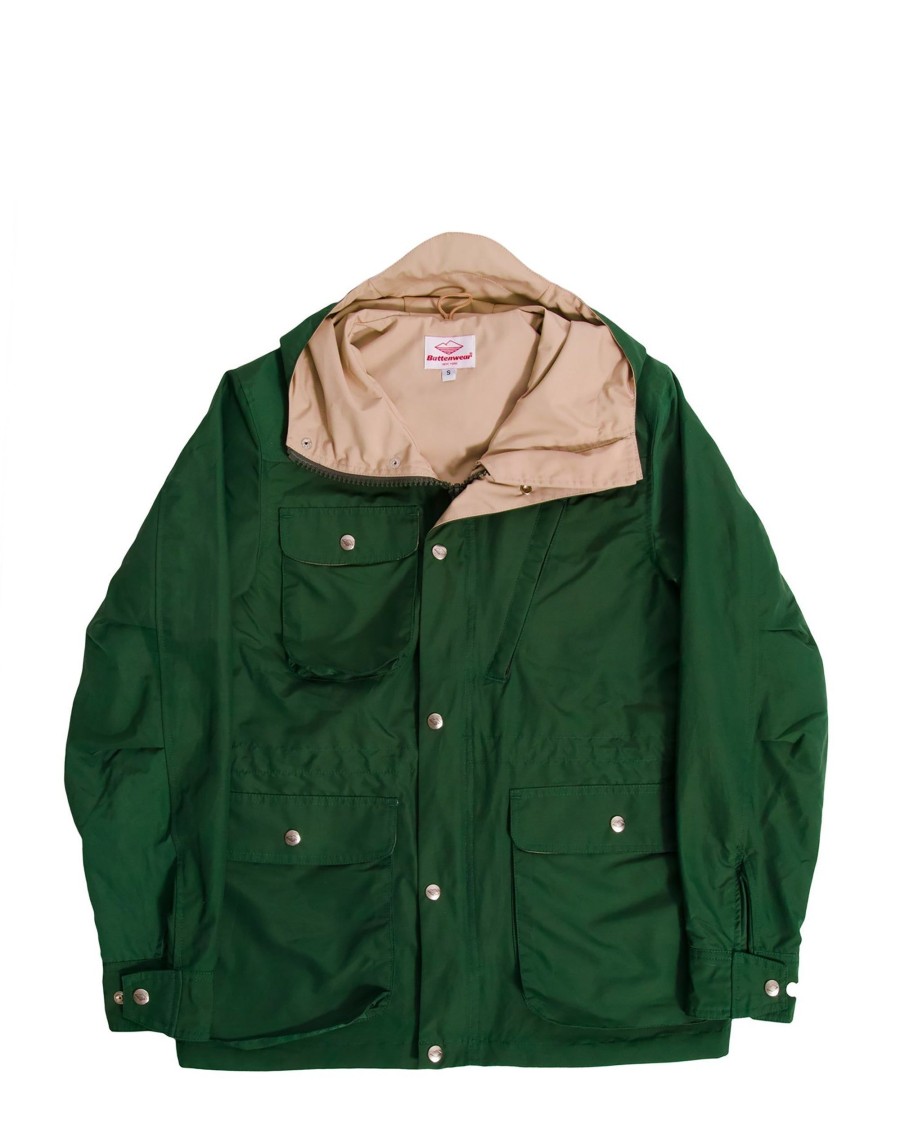 Men Battenwear Heavy Outerwear | Travel Shell Parka Green X Putty