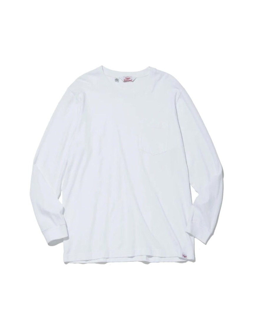 Men Battenwear Tees | L/S Pocket Tee White