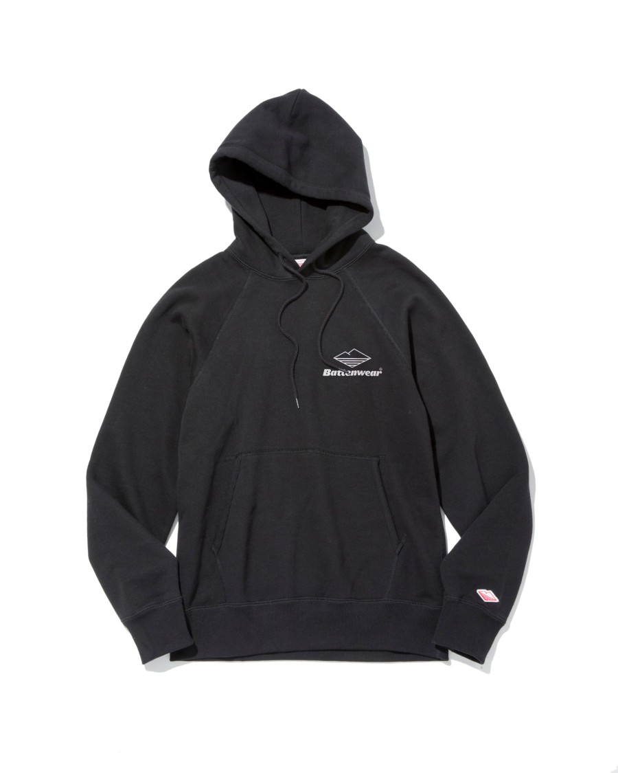 Men Battenwear Fleece | Team Reach-Up Hoody (Print B) Black