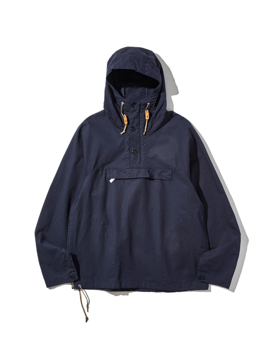 Men Battenwear Outerwear | Packable Anorak Navy Ripstop