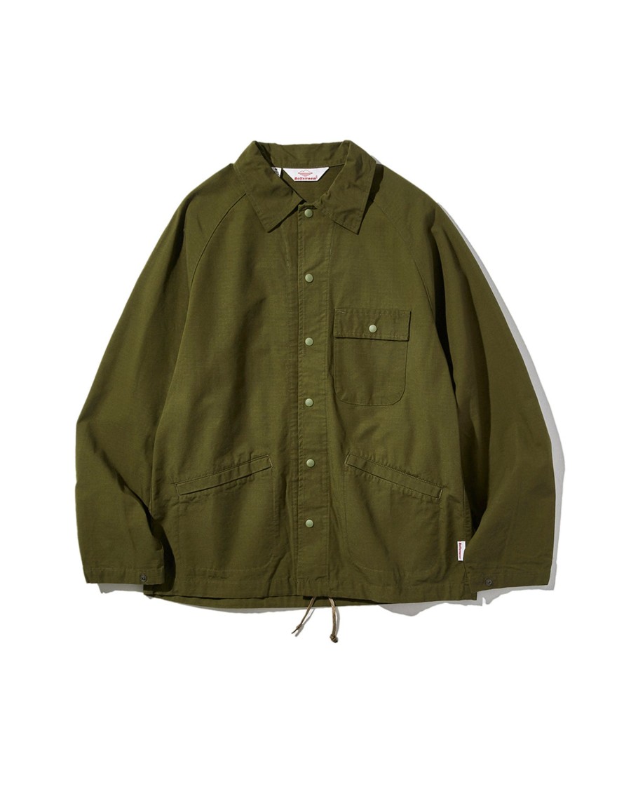 Men Battenwear Outerwear | Beach Breaker Olive Drab Ripstop