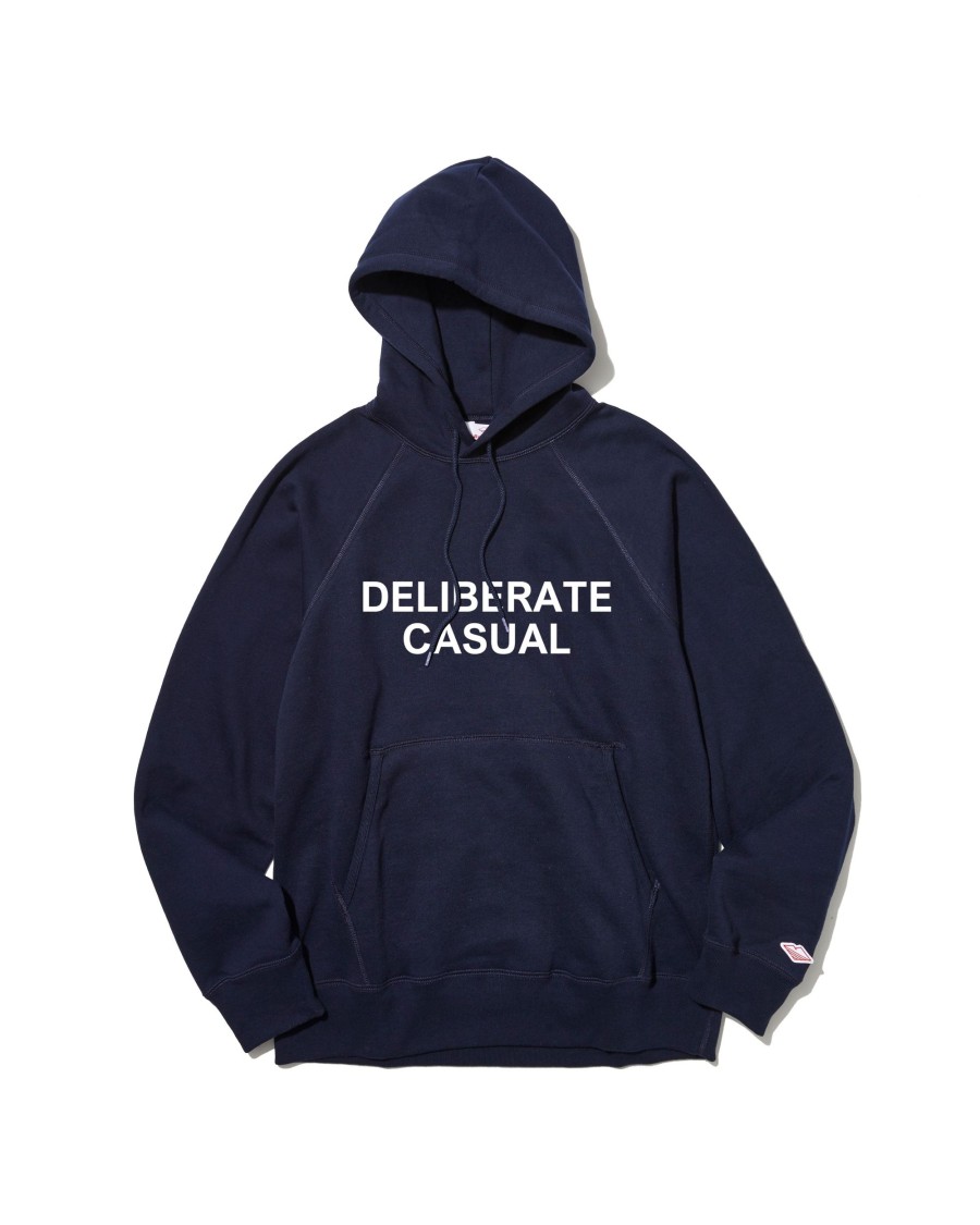 Men Battenwear Fleece | Deliberate Casual Reach-Up Hoody Midnight Navy