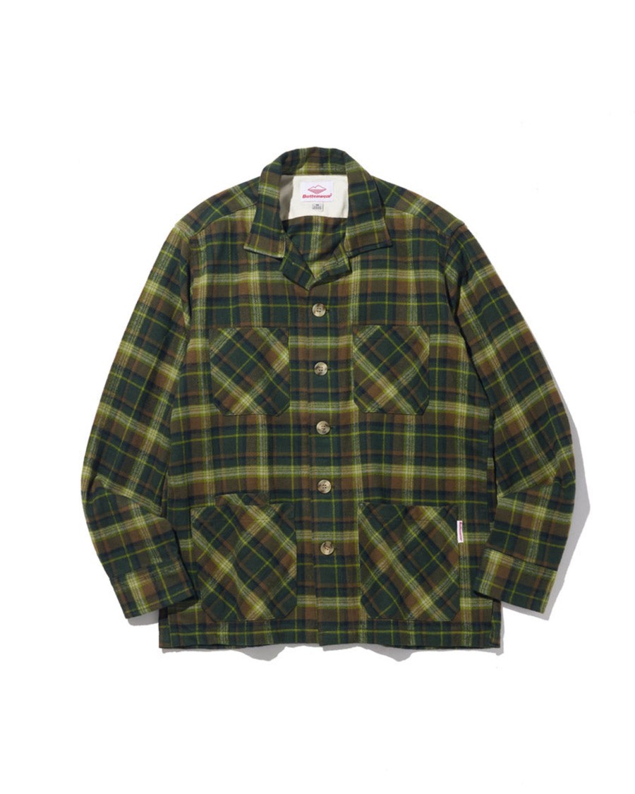 Men Battenwear Shirts | Five Pocket Canyon Shirt Forest Plaid