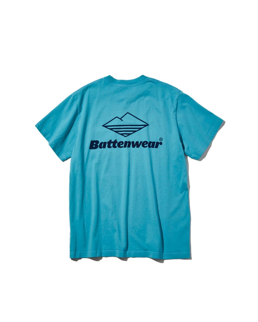 Men Battenwear Tees | Team S/S Pocket Tee/Aqua