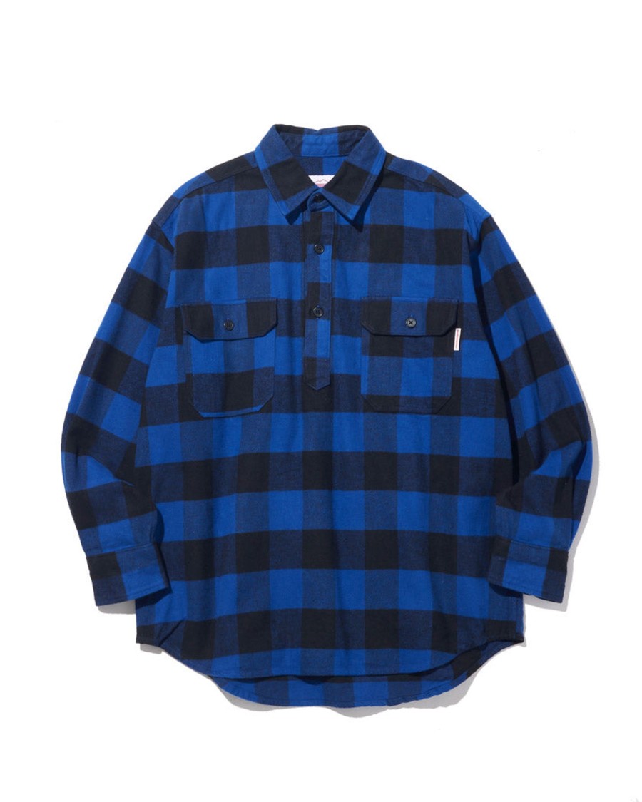 Men Battenwear Shirts | Lumberjack Pullover Blue X Black