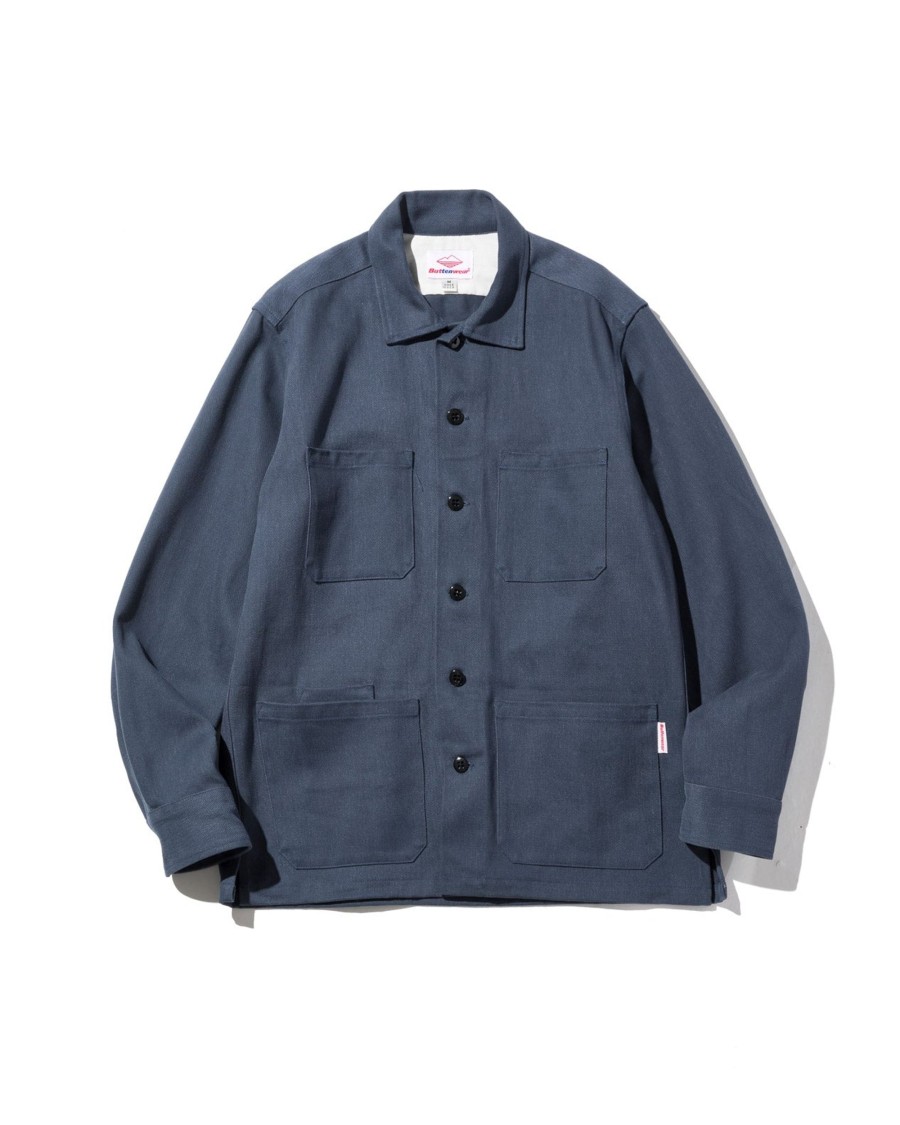 Men Battenwear Shirts | Five Pocket Canyon Shirt Brushed Navy