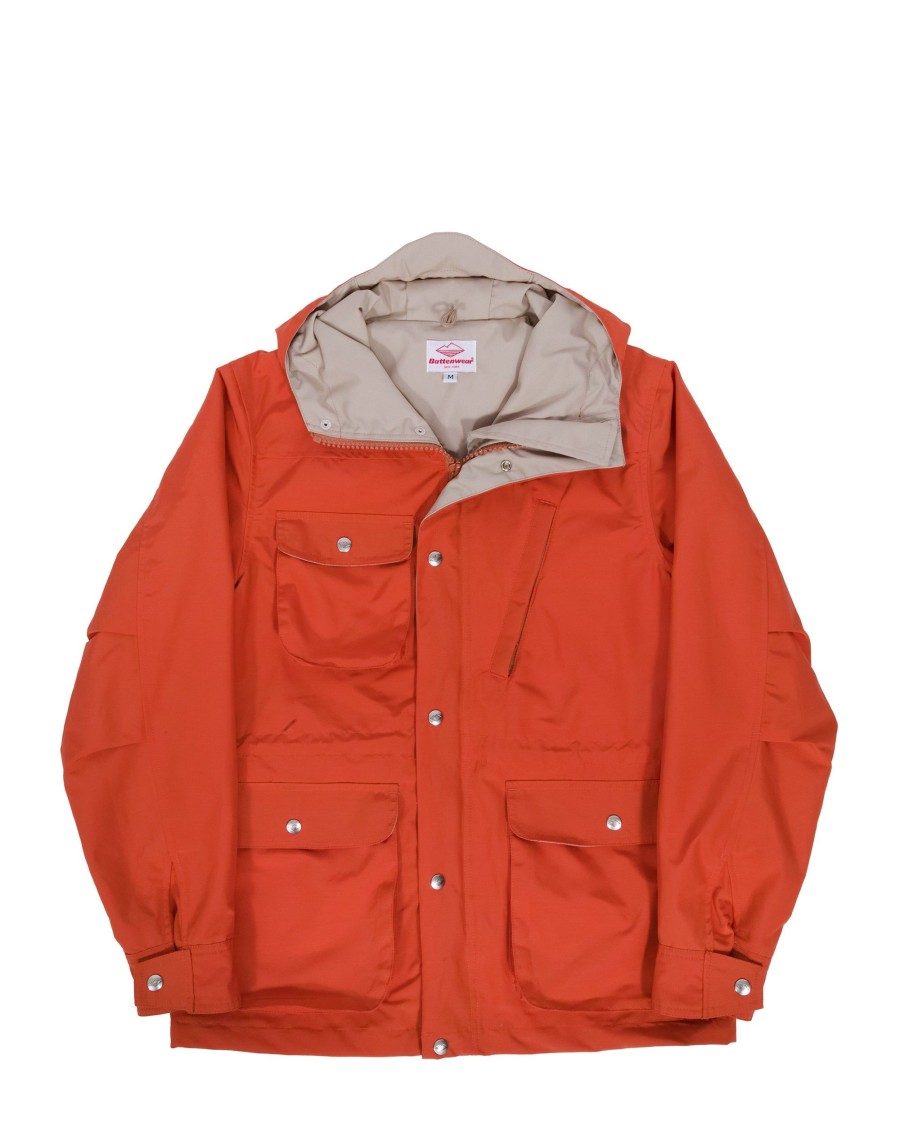 Men Battenwear Heavy Outerwear | Travel Shell Parka Orange X Putty