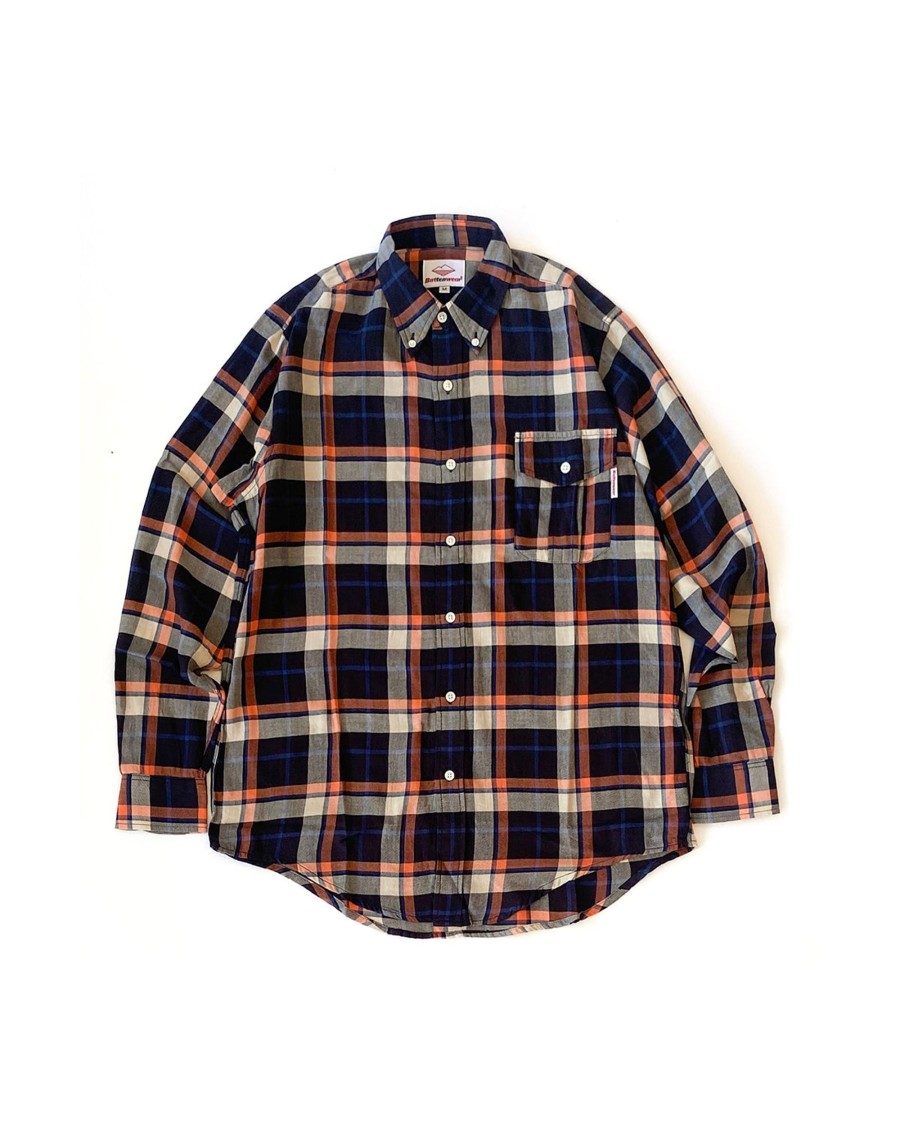 Men Battenwear Shirts | Bd Scout Shirt Blue Plaid