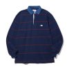 Men Battenwear Shirts | Pocket Rugby Shirt/Navy X Maroon